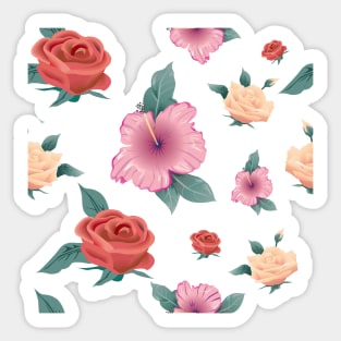 floral pattern , seamless floral pattern Sticker